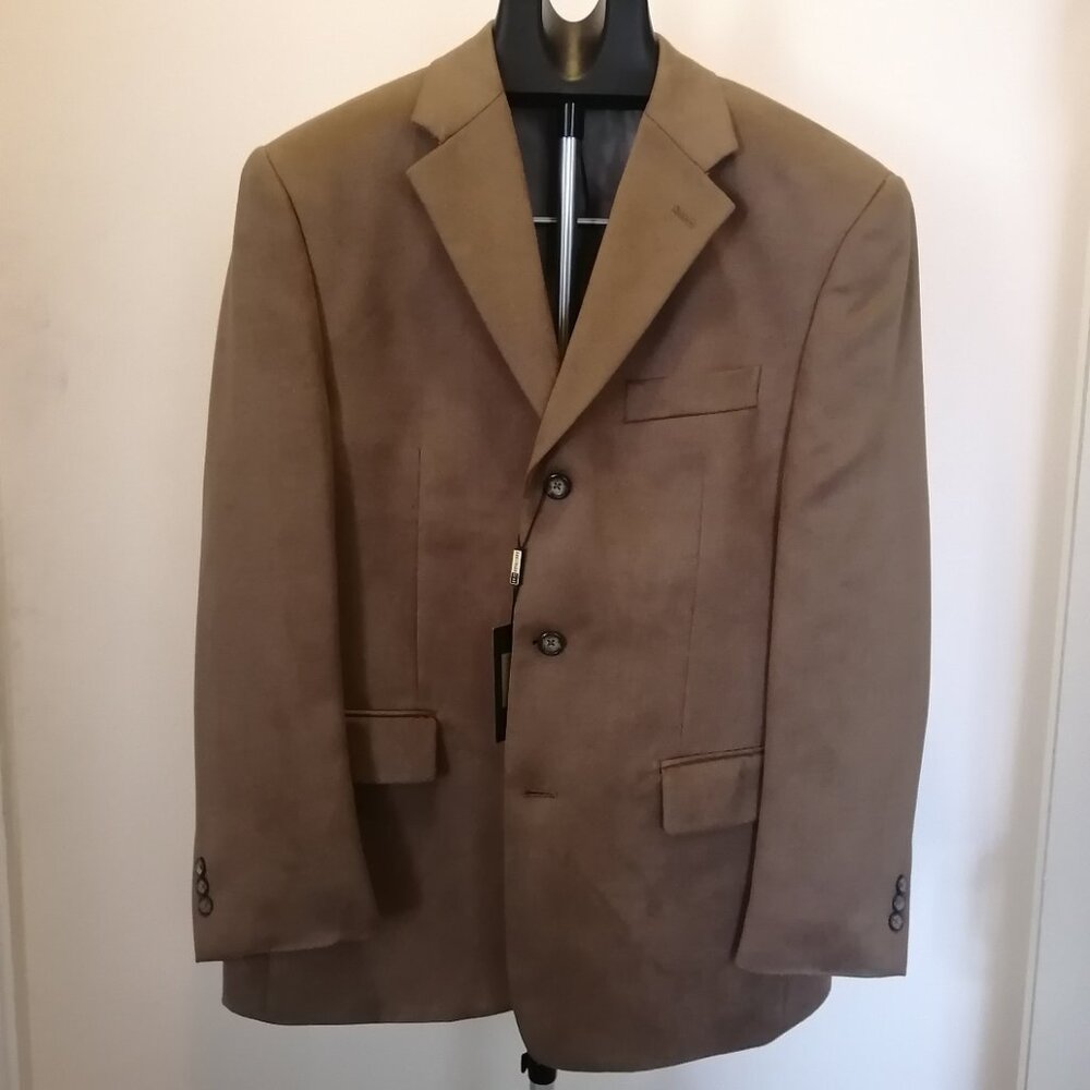 🇨🇦 Boulevard Club Men's Faux Suede Sport Coat/Blazer, NWT!